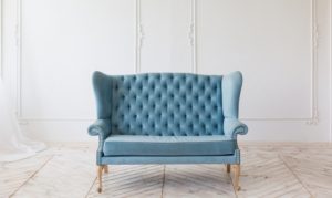 comfortable blue chair